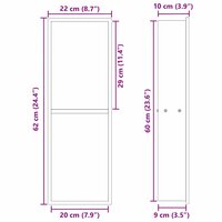 DouchenisZilver 60 x 20 x 9,5 cm Roestvrij staal 9
