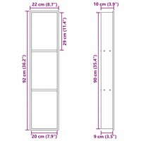 DouchenisZwart 90 x 20 x 9,5 cm Roestvrij staal 9