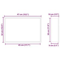 DouchenisZwart 45 x 30 x 9,5 cm Roestvrij staal 9