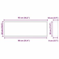 DouchenisWit 90 x 30 x 9,5 cm Roestvrij staal 9