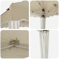 Pop-up partytent 195 x 195 x 245 cm Cr&egrave;mekleurig Oxford Stof 9