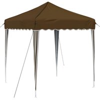 Pop-up partytent 195 x 195 x 245 cm Taupe Oxford Stof 2