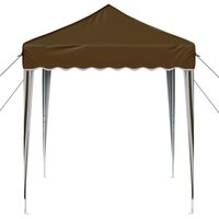 Pop-up partytent 195 x 195 x 245 cm Taupe Oxford Stof 6