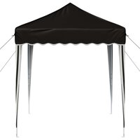 Pop-up partytent 195 x 195 x 245 cm Zwart Oxford Stof 6