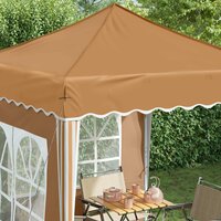 Pop-up partytent 195 x 195 x 245 cm Beige Oxford Stof 4