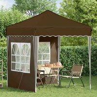 Pop-up partytent 195 x 195 x 245 cm Taupe Oxford Stof 3