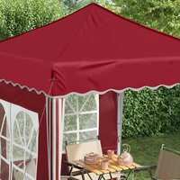 Pop-up partytent 195 x 195 x 245 cm Bordeauxrood Oxford Stof 4