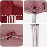 Pop-up partytent 195 x 195 x 245 cm Bordeauxrood Oxford Stof 11