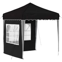 Pop-up partytent 195 x 195 x 245 cm Zwart Oxford Stof 2