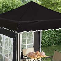 Pop-up partytent 195 x 195 x 245 cm Zwart Oxford Stof 4