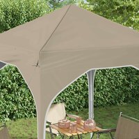 Pop-up partytent 194 x 194 x 245 cm Cr&egrave;mekleurig 4