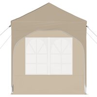 Pop-up partytent 192 x 192 x 245 cm Cr&egrave;mekleurig 7