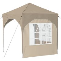 Pop-up partytent 192 x 192 x 245 cm Cr&egrave;mekleurig 8