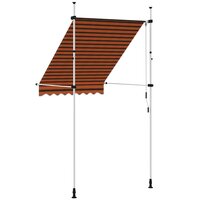 Luifel handmatig uittrekbaar 150 cm oranje en bruin 4