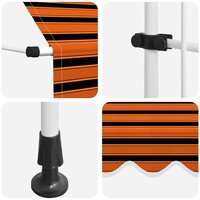 Luifel handmatig uittrekbaar 150 cm oranje en bruin 6