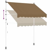 Handmatig uitschuifbare luifel Beige 300 cm 5