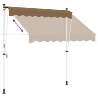 Handmatig uitschuifbare luifel Beige 300 cm 6