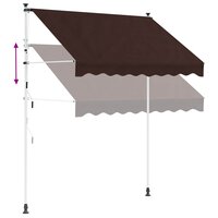Handmatig uitschuifbare luifel Bruin 100 cm 5