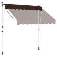 Handmatig uitschuifbare luifel Bruin 100 cm 6