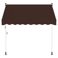 Handmatig uitschuifbare luifel Bruin 150 cm 2