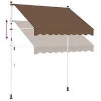 Handmatig uitschuifbare luifel Taupe 200 cm 5