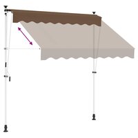 Handmatig uitschuifbare luifel Taupe 350 cm 6