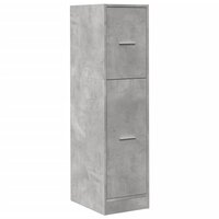 Apothekerskast 30x41x118 cm bewerkt hout betongrijs 4