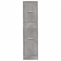 Apothekerskast 30x41x118 cm bewerkt hout betongrijs 5