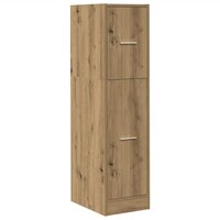 Apothekerskast 30x41x118 cm bewerkt hout artisanaal eikenkleur 3