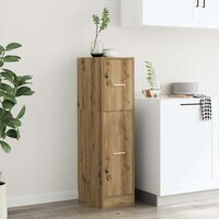 Apothekerskast 30x41x118 cm bewerkt hout artisanaal eikenkleur 4