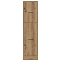 Apothekerskast 30x41x118 cm bewerkt hout artisanaal eikenkleur 7