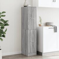 Apothekerskast 30x41x144,5 cm bewerkt hout grijs sonoma eiken 3