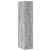 Apothekerskast 30x41x144,5 cm bewerkt hout grijs sonoma eiken 4