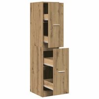 Apothekerskast Artisian Oak 30x41x144,5 cm bewerkt hout 2