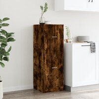 Apothekerskast 40x41x118 cm bewerkt hout gerookt eikenkleurig 3