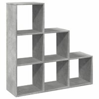 Kamerscherm / boekenkast 3-laags 99x29x99 cm hout betongrijs 2