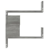 Hoekwandschap 40x40x50 cm bewerkt hout grijs sonoma eikenkleur 4