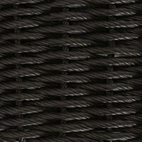 Tuintafel Zwart 55 x 55 x 37 cm PE Rattan en Glas 7