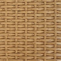 Tuintafel Naturel 55 x 55 x 37 cm PE Rattan en Glas 6