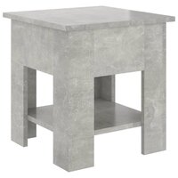 Salontafel 40x40x42 cm bewerkt hout betongrijs 2