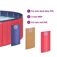Honden zwembad Rood &Oslash;300 x 38 cm Dik PVC 6