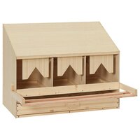 Kippenlegkast 3 compartimenten 72x33x54 cm massief grenenhout 2