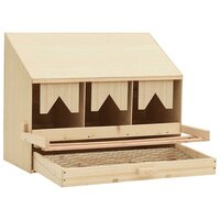Kippenlegkast 3 compartimenten 72x33x54 cm massief grenenhout 3