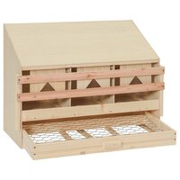 Kippenlegkast 3 compartimenten 72x33x54 cm massief grenenhout 4