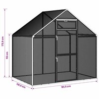 Vogelkooi Zilverkleurig 181,5 x 110,5 x 173,5 cm 9