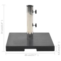 Parasolvoet vierkant 20 kg graniet zwart 8