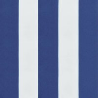 Tuinstoelkussens 6 st gestreept 40x40x4 cm stof wit en blauw 8