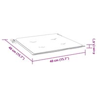 Tuinstoelkussens 6 st gestreept 40x40x4 cm stof wit en blauw 9