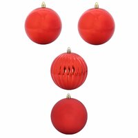 Kerstbal Set XXL 4 pcs Rood Kunststof 2
