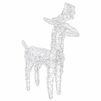 Kerstversiering rendieren en slee 160 LED&amp;apos;s 130 cm acryl 4